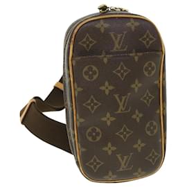 Louis Vuitton-LOUIS VUITTON Monogram Pochette Gange Shoulder Bag M51870 LV Auth 55703-Monogram