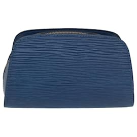 Louis Vuitton-LOUIS VUITTON Pochette Epi Dauphine PM Bleu M48445 LV Auth bs8651-Bleu