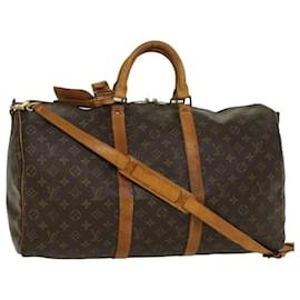 Louis Vuitton-Louis Vuitton Monogram Keepall Bandouliere 50 Boston Bag M41416 LV Auth 54519-Monogram