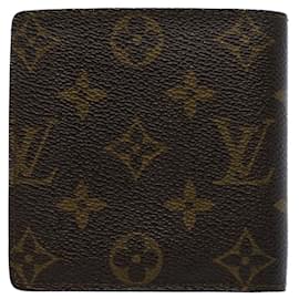 Louis Vuitton-LOUIS VUITTON Monogram Portefeuille Marco Bifold Wallet M61675 LV Auth 54085-Monogram