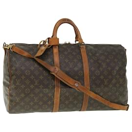 Louis Vuitton-Louis Vuitton Monogram Keepall Bandouliere 55 Boston Bag M41414 LV Auth 54620-Monogram