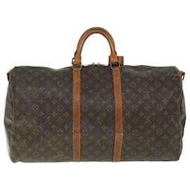 Louis Vuitton-Louis Vuitton Monogram Keepall Bandouliere 55 Boston Bag M41414 LV Auth 54620-Monogram