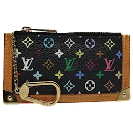 Louis Vuitton-LOUIS VUITTON Monogram Multicolor Pochette Cles Purse Black M92654 auth 54734-Black