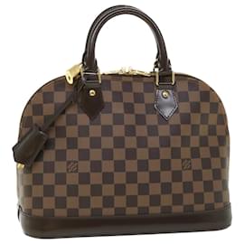 Louis Vuitton-Bolsa de mão LOUIS VUITTON Damier Ebene Alma PM N53151 Autenticação de LV 54167NO-Outro