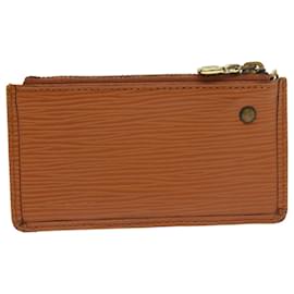 Louis Vuitton-LOUIS VUITTON Epi Pochette Cles Coin Purse Zipangu Gold M63808 LV Auth 54396-Other