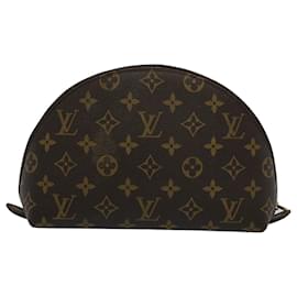 Louis Vuitton-LOUIS VUITTON Monogram Trousse Demi Ronde Cosmetic Pouch M47520 LV Auth bs8572-Monogram