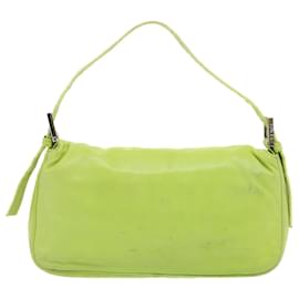 Fendi-FENDI Mamma bucket Shoulder Bag Leather Green 2318 26424 008 auth 54704-Green