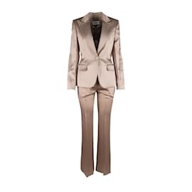 Saint Laurent-Abito in seta Yves Saint Laurent-Beige