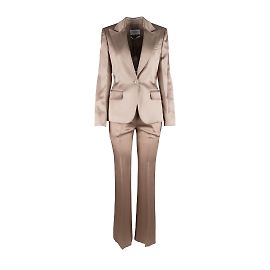 Traje de seda Yves Saint Laurent Beige