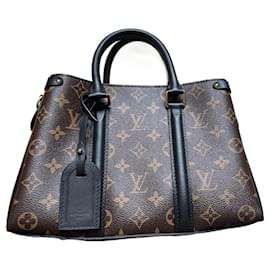 Louis Vuitton-Louis Vuitton leather bag - Soufflot BB-Brown,Black