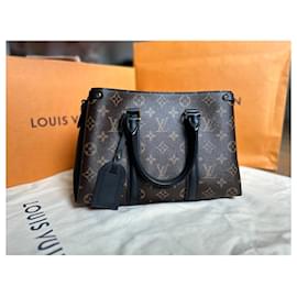 Louis Vuitton-Bolso de piel Louis Vuitton - Soufflot BB-Castaño,Negro