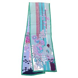 Autre Marque Estola Mantero 1902 de seda fúcsia e verde Multicor