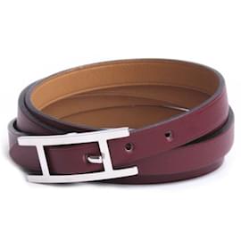 Hermès-Armband „Hapi 3 MM" Hermès-Rot
