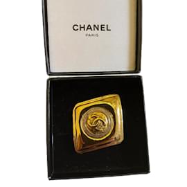 Chanel-Broche Chanel vintage-Dorado