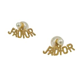 Dior-Boucles d'oreilles tribales Dior-Dorado