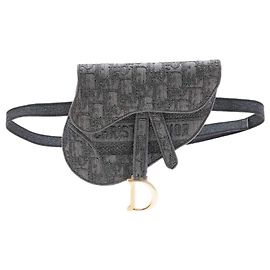 Sac pochette ceinture Saddle Dior Grau