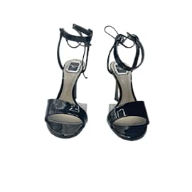 Dior-Sandalen aus echtem Leder von DIOR 38-Schwarz