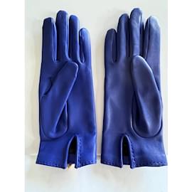 Hermès-Gants Soya Hermès-Blue