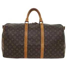 Louis Vuitton-Louis Vuitton Monogram Keepall Bandouliere 50 Boston Bag M41416 LV Auth bs8368-Monogram