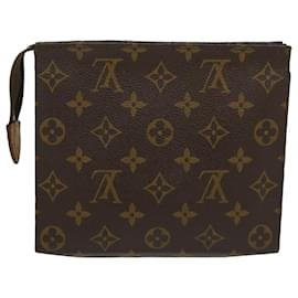 Louis Vuitton-Louis Vuitton Monogram Poche Toilette 19 Pouch M47544 LV Auth 54387-Monogram
