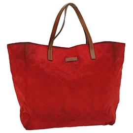 Gucci-GUCCI GG Canvas Tote Bag Red 282439 auth 54331-Red
