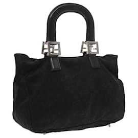 Fendi-FENDI Hand Bag Nylon Black Auth yk8577-Black
