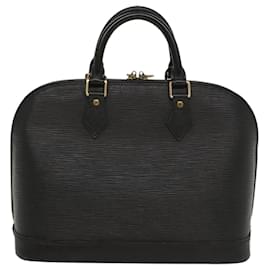 Louis Vuitton-LOUIS VUITTON Epi Alma Hand Bag Black M52142 LV Auth 54488-Black