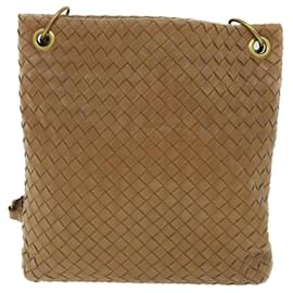 Autre Marque-BOTTEGAVENETA INTRECCIATO Shoulder Bag Leather Brown Auth ep1827-Brown