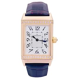 Jaeger Lecoultre-reloj Jaeger Lecoultre, "Reverso Duetto", en oro rosa y diamantes.-Otro