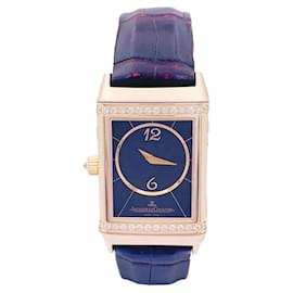 Jaeger Lecoultre-Jaeger-Lecoultre watch, "Reverso Duetto", in pink gold and diamonds.-Other