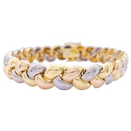 Pulseira Poiray, "Trançado", três tons de ouro. Outro