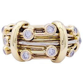 inconnue Vintage Poiray three gold and diamond ring. Other