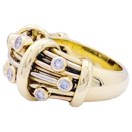 inconnue-Bague vintage Poiray trois ors et diamants.-Autre