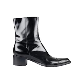 Prada-Prada Pointed-toe Ankle Boots-Black