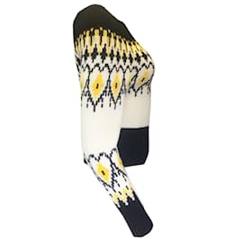 Alexander Mcqueen-Alexander McQueen Black / ivory / Yellow Wool Knit Sweater-Multiple colors