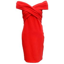 Robe rouge à épaules dénudées Haney Rouge
