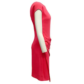 Emilio Pucci-Emilio Pucci Magenta Draped Cap Sleeve Dress-Pink