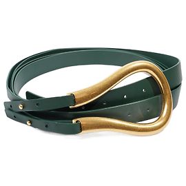 Bottega Veneta lined Strap Belt Raintree Leather Medium Green