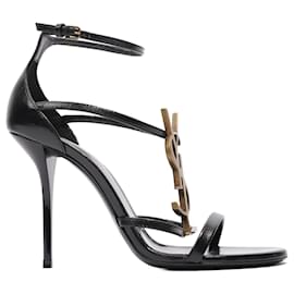 Saint Laurent-Saint Laurent Cassandra Black Leather EU 37 Uk 4-Black