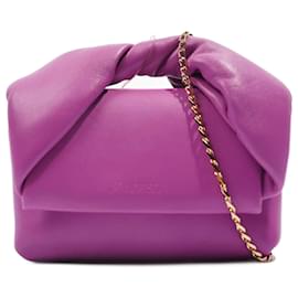 JW Anderson-JW Anderson Womens Twister Bag Fuchsia Leather Mini-Purple