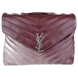 Saint Laurent-Borsa media Lou Lou con catena bordeaux-Bordò