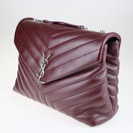 Saint Laurent-Borsa media Lou Lou con catena bordeaux-Bordò