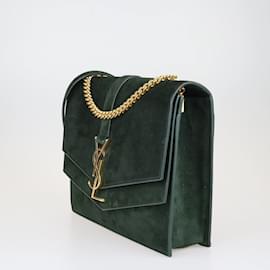Saint Laurent-Dark Green Medium Sulpice Shoulder Bag-Green