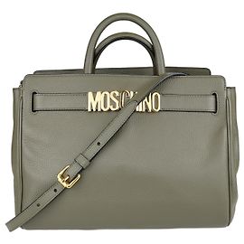 Moschino Sac cabas à logo vert Vert