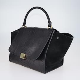 Céline-Black Medium Trapeze Bag-Black