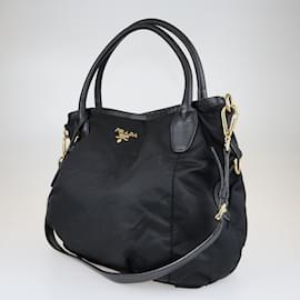 Prada-Black Tessuto Tote Bag-Black