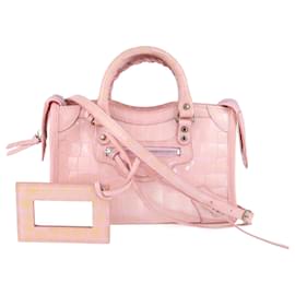 Balenciaga-Pink Mini Classic City Bag-Pink