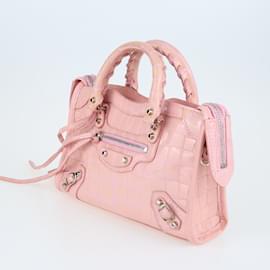 Balenciaga-Pink Mini Classic City Bag-Pink