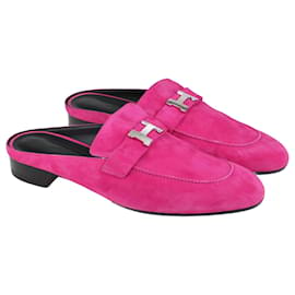 Hermès-Rosa Mules-Loafer-Pink
