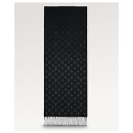 Louis Vuitton-LV monogram scarf new-Black